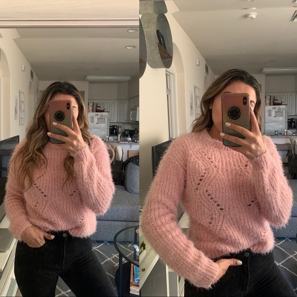 Sweaters - Pink Fuzzy Sweater Sweaters - Pink Fuzzy Sweater